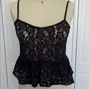 BCBgeneration Black Lace Tank Top